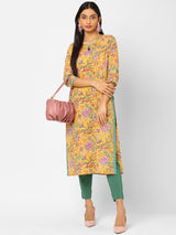 Straightfit cotton printed  kurta