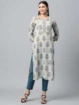 Printed Straight cotton kurta