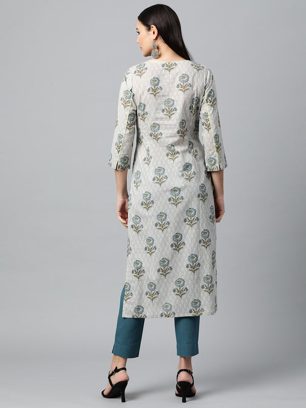 Printed Straight cotton kurta