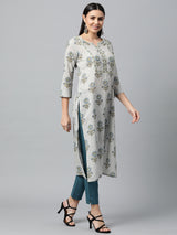 Printed Straight cotton kurta