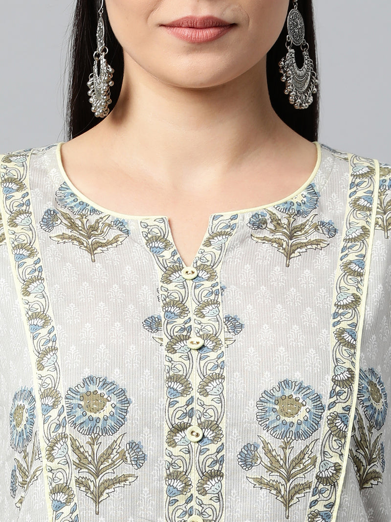 Printed Straight cotton kurta