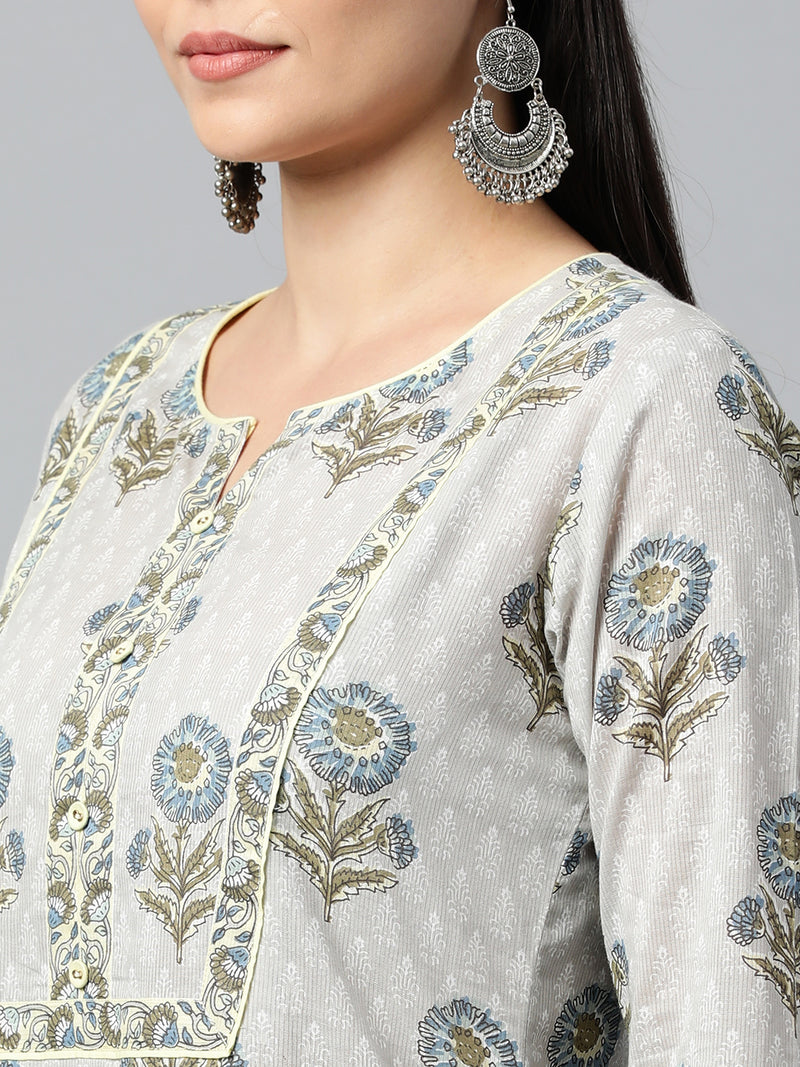 Printed Straight cotton kurta