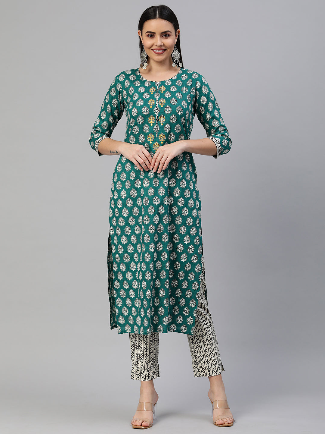 Printed Straight Kurta with pants
