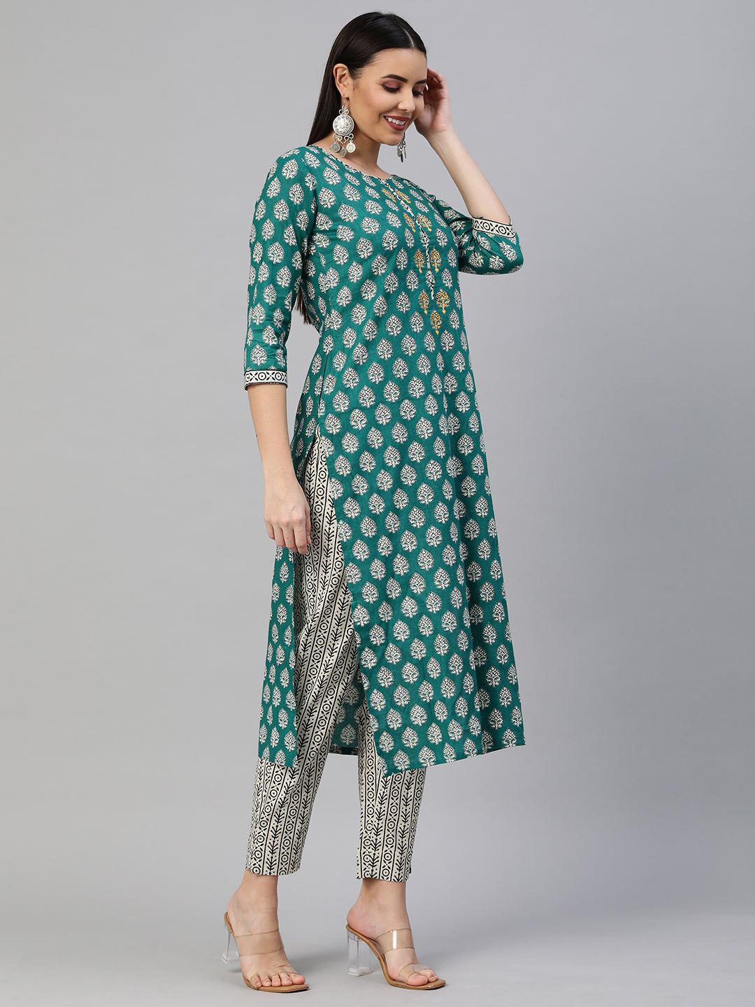 Printed Straight Kurta with pants