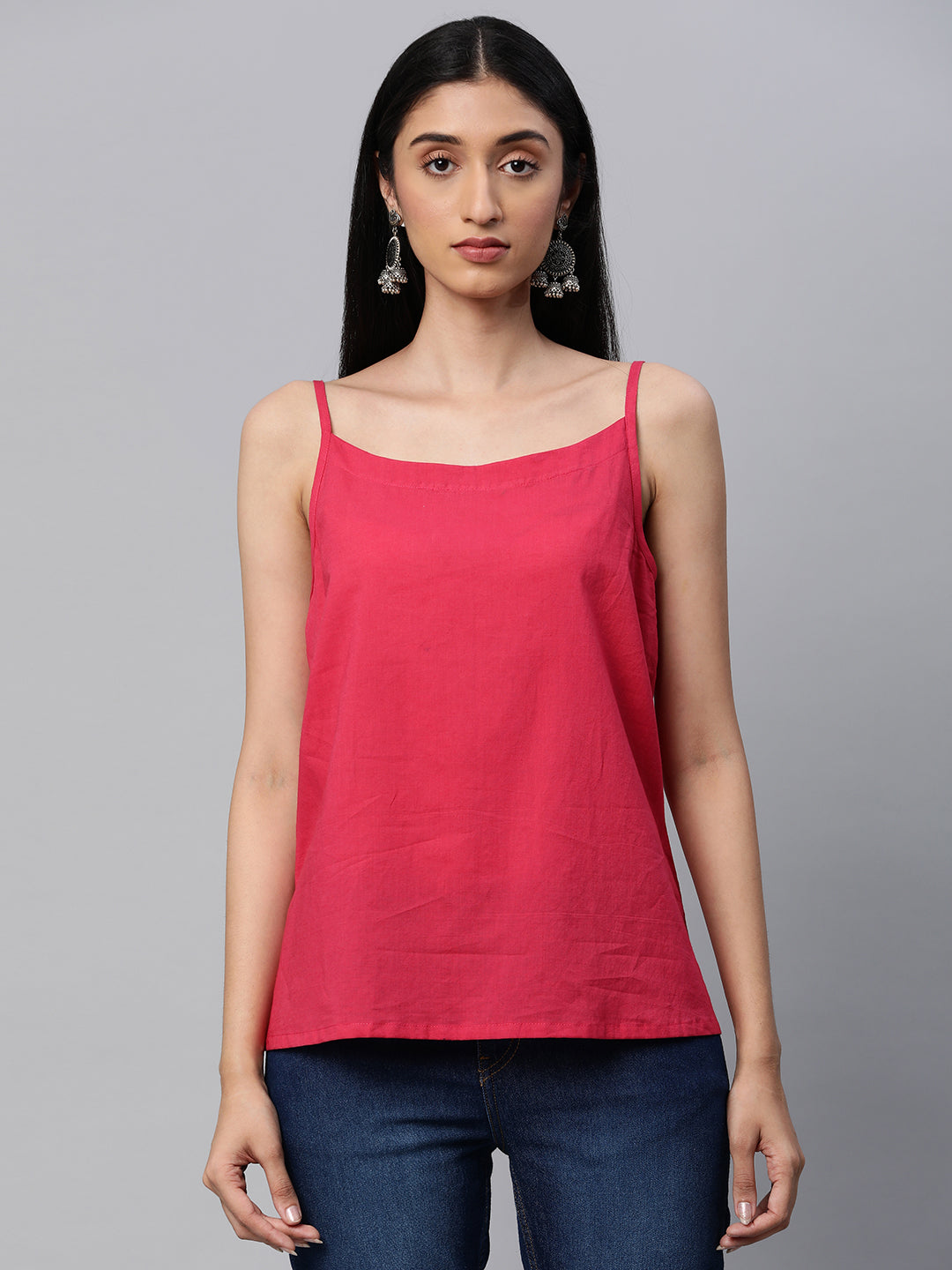 Printed  full sleeves tiered cotton top with button detailing