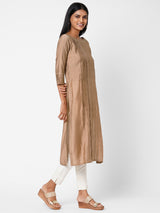 VAMA - Silk blend pleated kurta