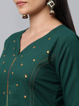 VAMA - A-line embroidered cotton kurta